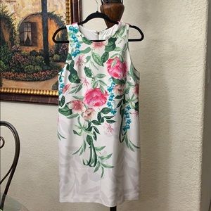 Eliza J Ivory Floral Dress